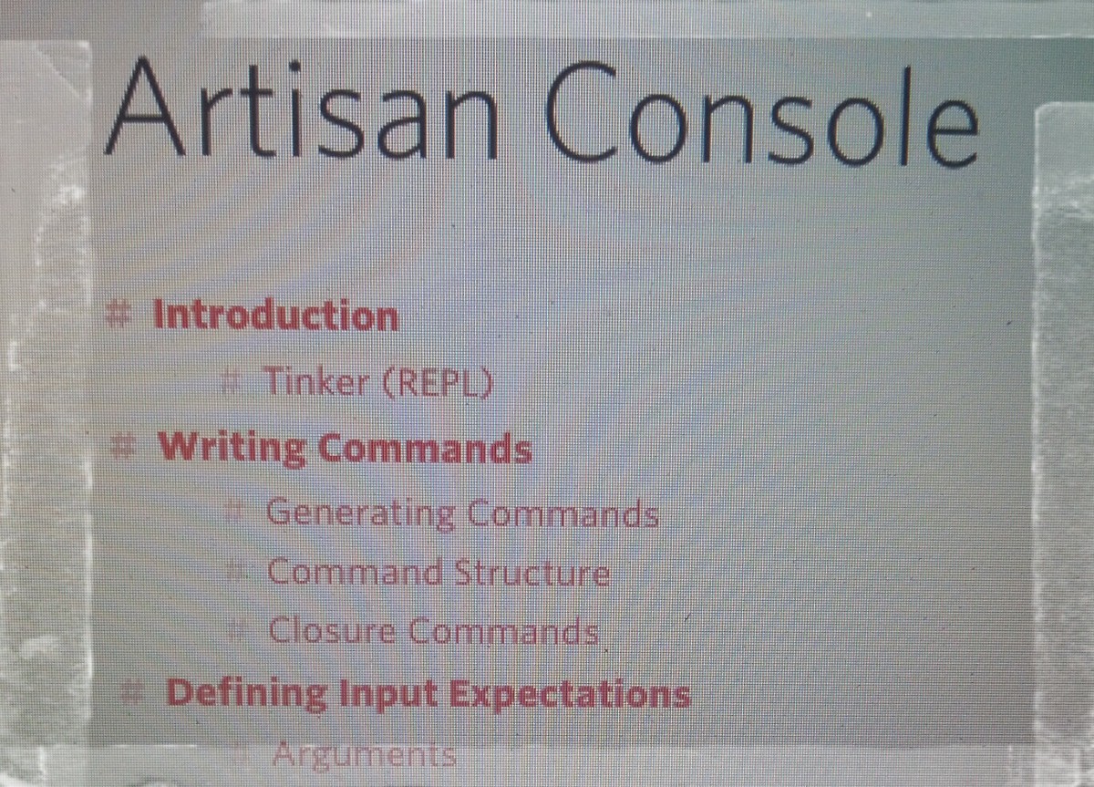 Artisan Command in Laravel.