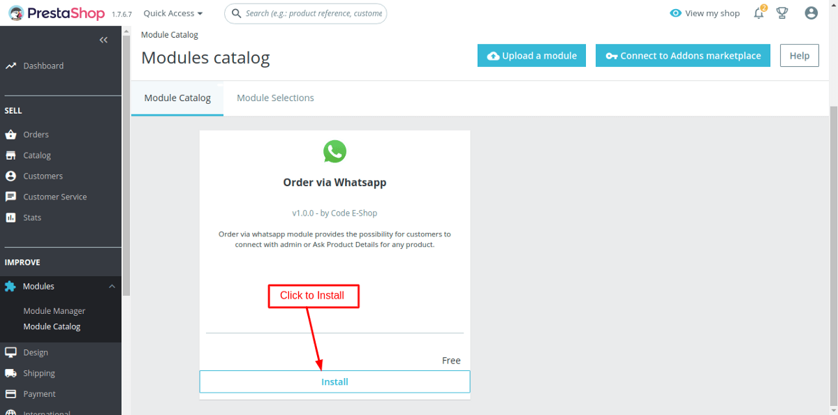 Order via WhatsApp | Prestashop | Code E-Shop