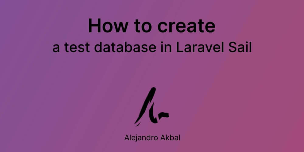 How to create a test database with Laravel Sail