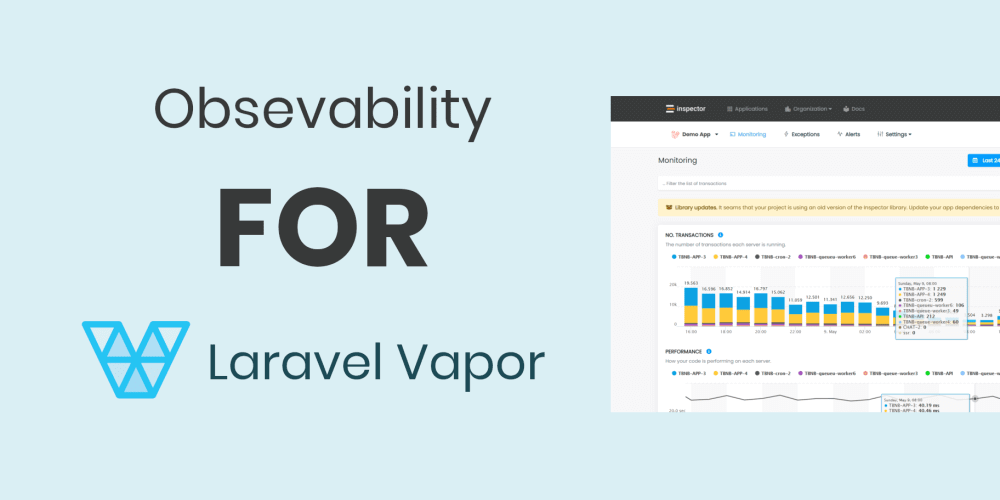 Laravel Vapor application observability with Inspector