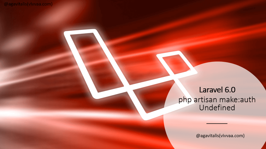 php artisan make:auth command-is-not-defined (Laravel 6)