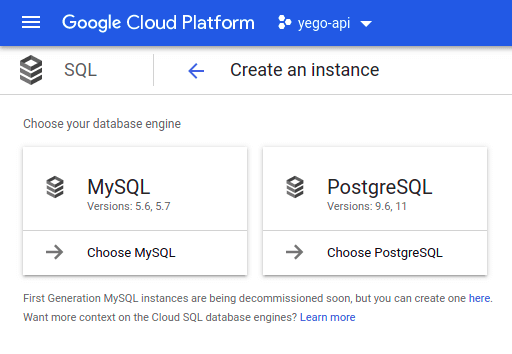Connect postgres instance on laravel app in GCP