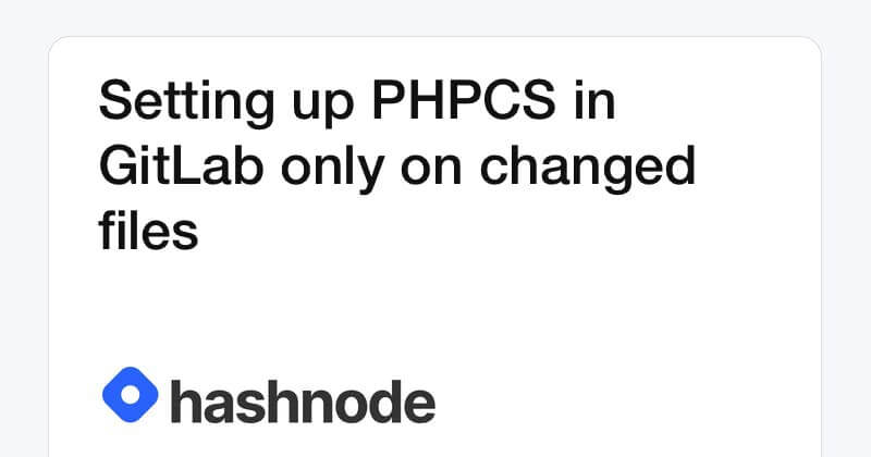 Setting up PHPCS in GitLab only on changed files