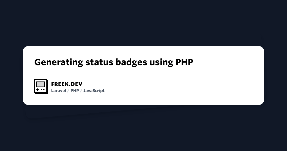 ★ Generating status badges using PHP