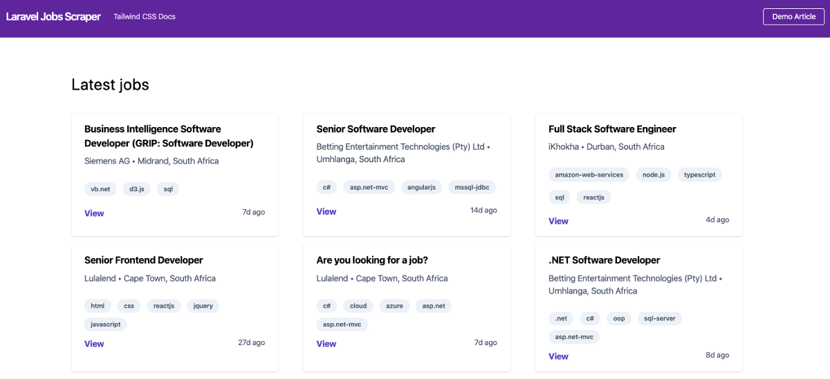 Web scraping 101: let’s build a curated list using Laravel 7 and Tailwind C
