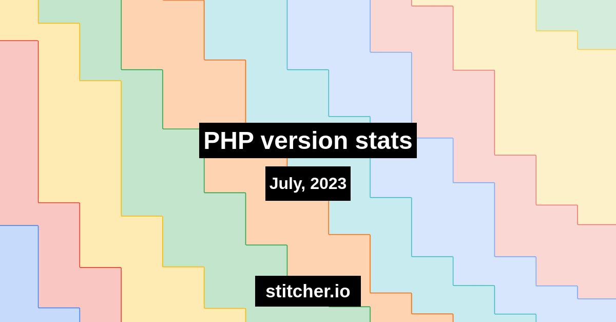 PHP version stats: July, 2023