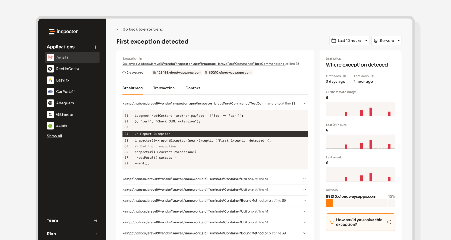 New level of control for error notifications in Insepctor