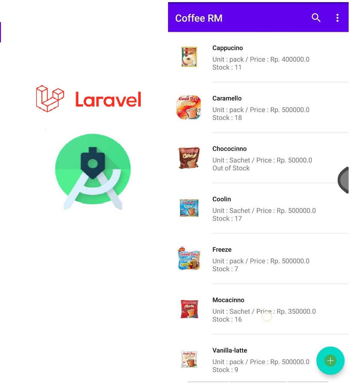 Coffee App — Android Studio   Laravel | Ideas -Part 1