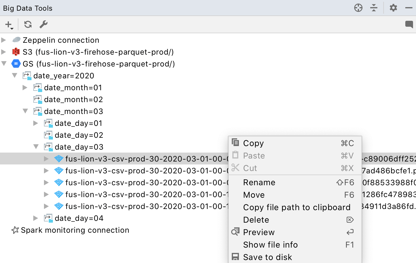 Big Data Tools EAP 6: Google Cloud Storage, Proxy, Kerberos, and Parquet Im
