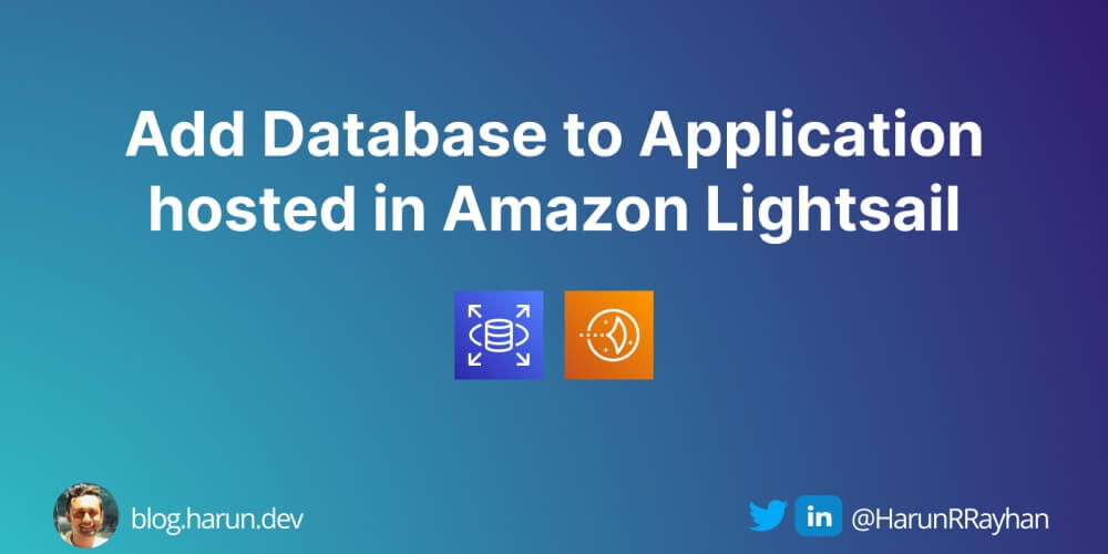 Add Database to Application hosted in Amazon Lightsail