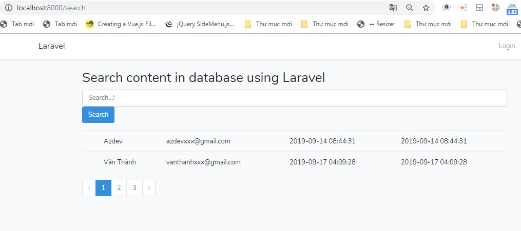 Pagination For Search Results in Laravel 5.8