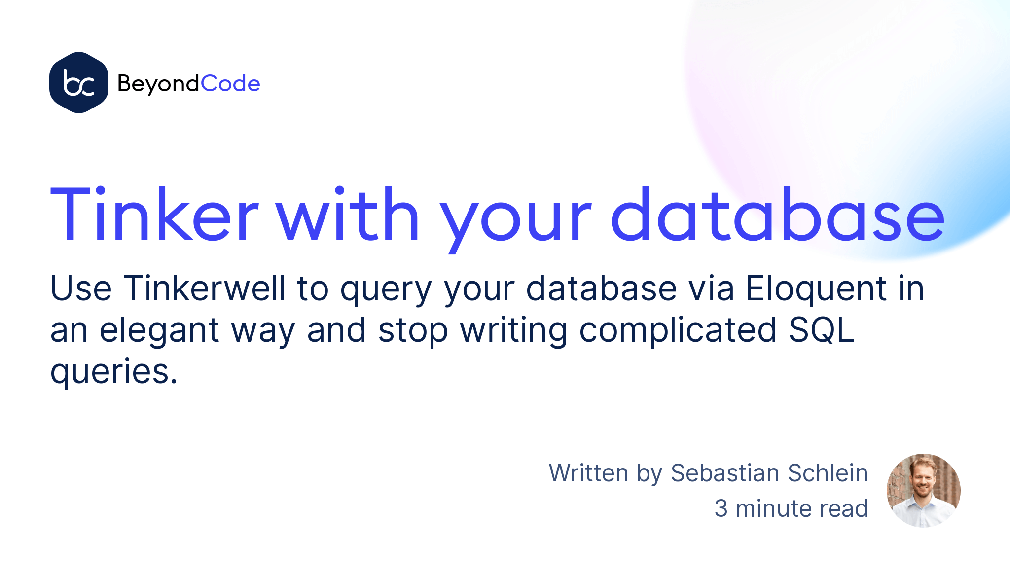 Tinker with your database