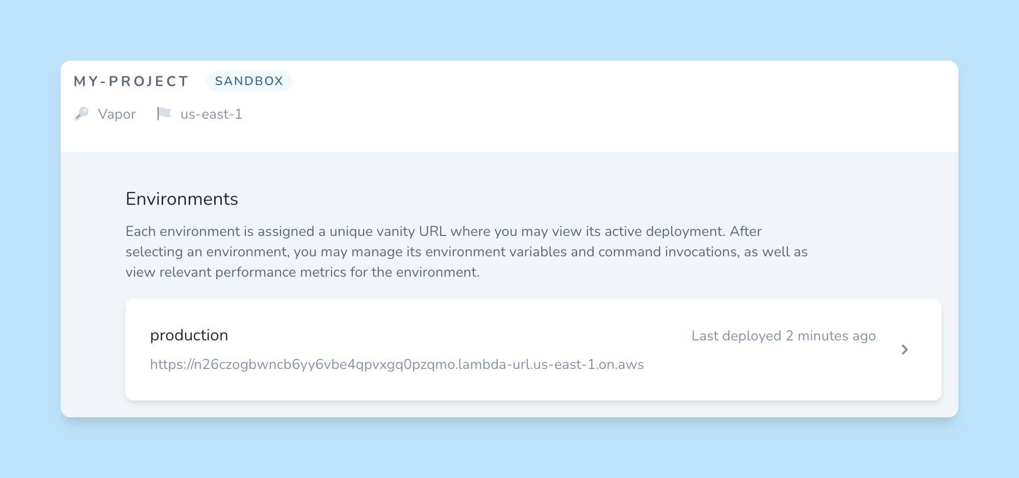 Vapor: Free Sandbox Accounts