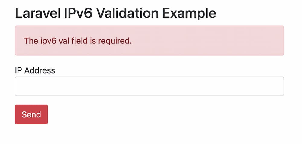 Laravel 9 Validate Internet Protocol (IPv6) Tutorial