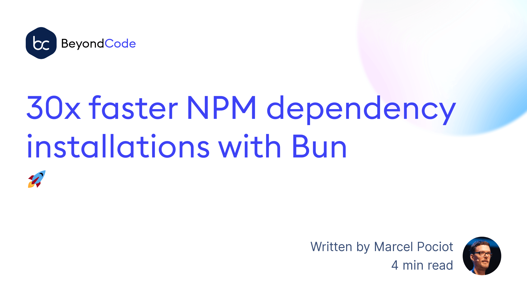 Blazing fast NodeJS dependencies with Laravel and Bun